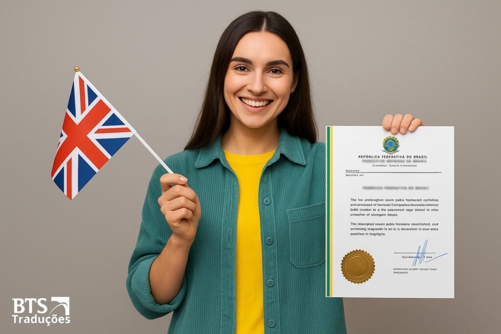 valo de uma tradução juramentada para o inglês